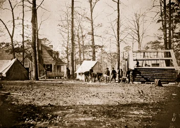 Building Winter Quarters at City Point, 1861-65